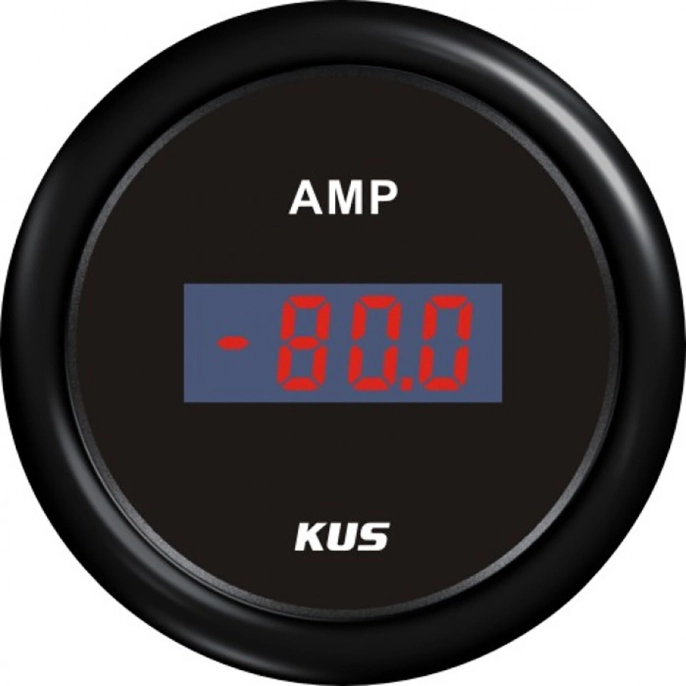 Амперметр цифровой 80-0-80 ампер BB черн/черн KUS (KY26201)